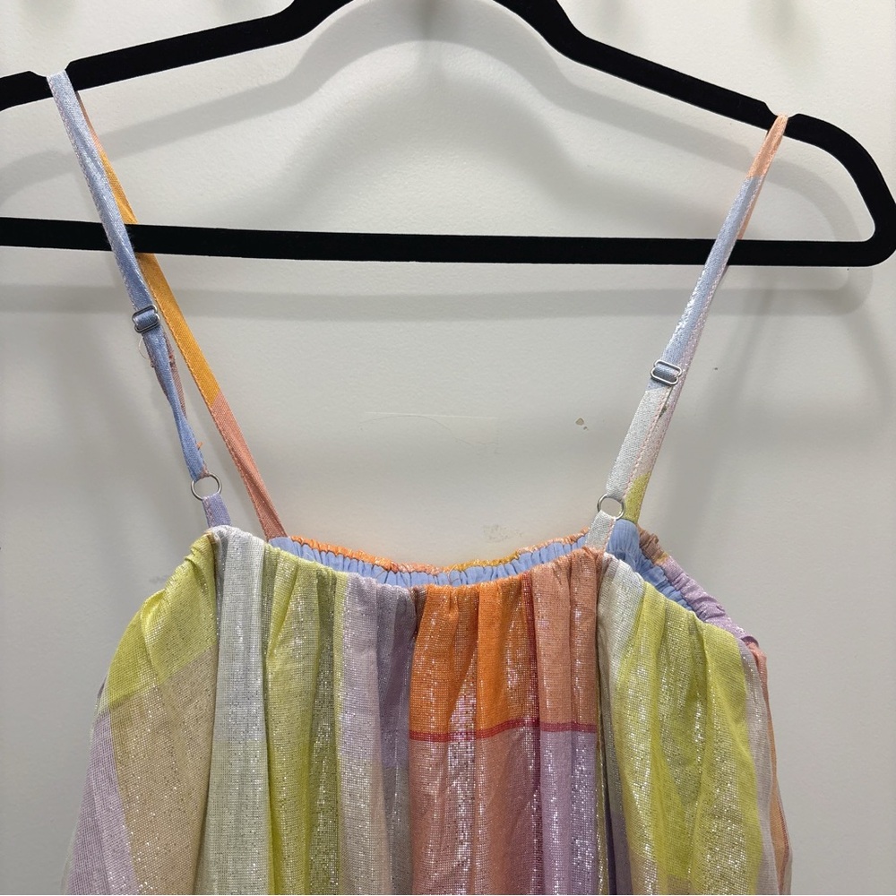Pilcro Anthropologie Iridescent Patchwork Maxi Dress XS NWT - Picture 6 of 13